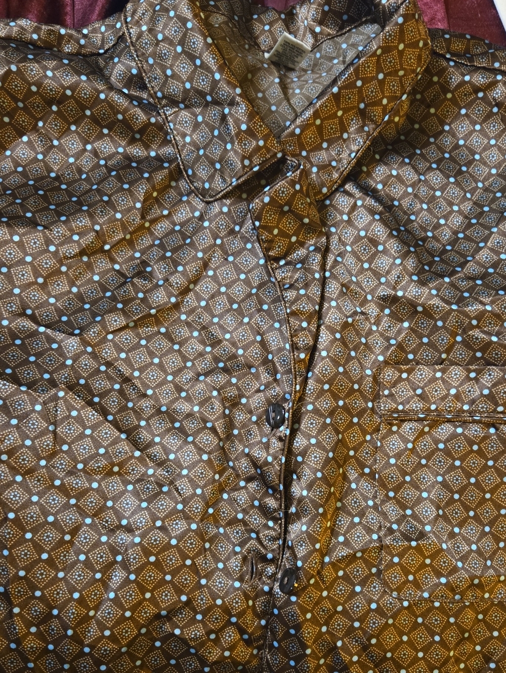 Cato Blue and Brown Lounge Pajama Set